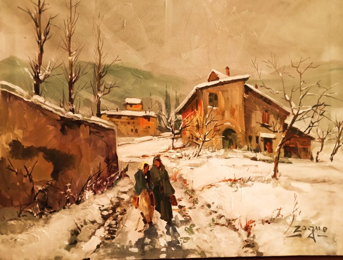 Luca Zogno (1967) - Nevicata nella campagna
