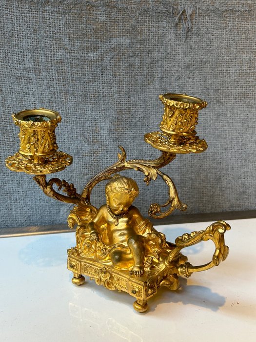 Kerzenhalter Louis XVI-Stil - Bronze (vergoldet)