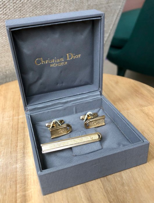 Christian Dior - Cufflinks & Tie clip - 時尚配飾套裝