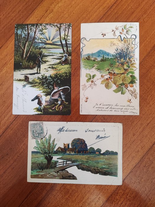 Italia-Itävalta-Ranska-Tšekki-Sveitsi - Maisema - Postikortti (110) - 1902-1953