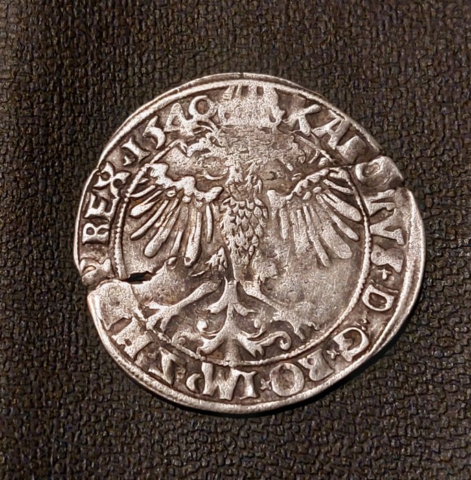 Spanisch-Niederlande, Brabant, Antwerpen. Karel v. 4 Stuiver 1540