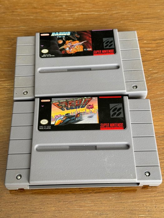Nintendo - 2 US NTSC super nintendo games - Darius Twin & F-Zero - 电子游戏 (2) - 无原装盒