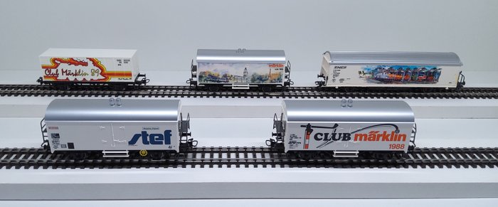 Märklin H0 - 4427 - Modellbahn-Güterwagen (5) - Sonderedition „Club Märklin France“ - SNCF