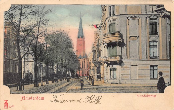 Niederlande - Amsterdam - Blick auf die Altstadt - Postkarte (113) - 1900-1960
