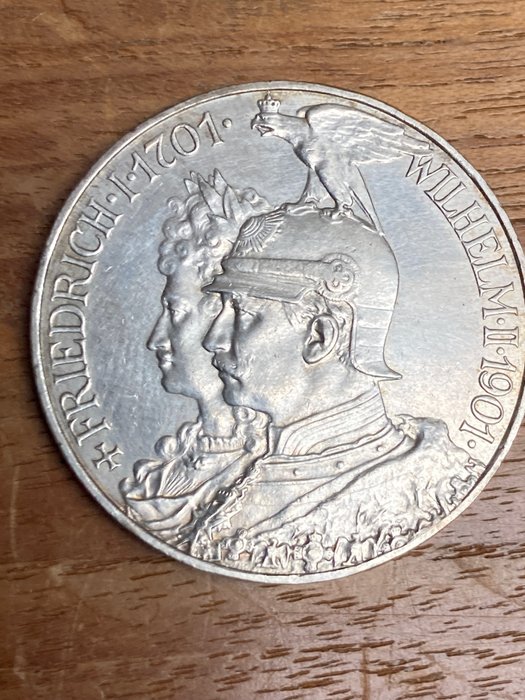 德國，普魯士, 德意志帝國. Wilhelm II. (1888-1918). 5 Mark 1901A  (沒有保留價)