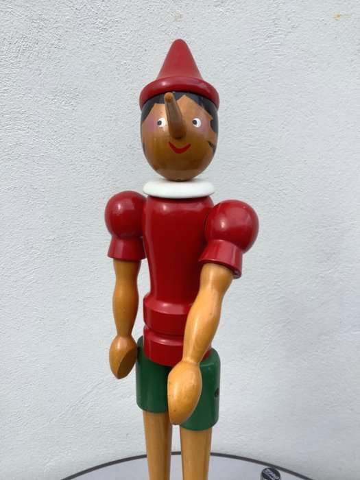 Figur - Grote Vintage Pinokkio (77 cm), Italia, 1955 - Trä (bok)