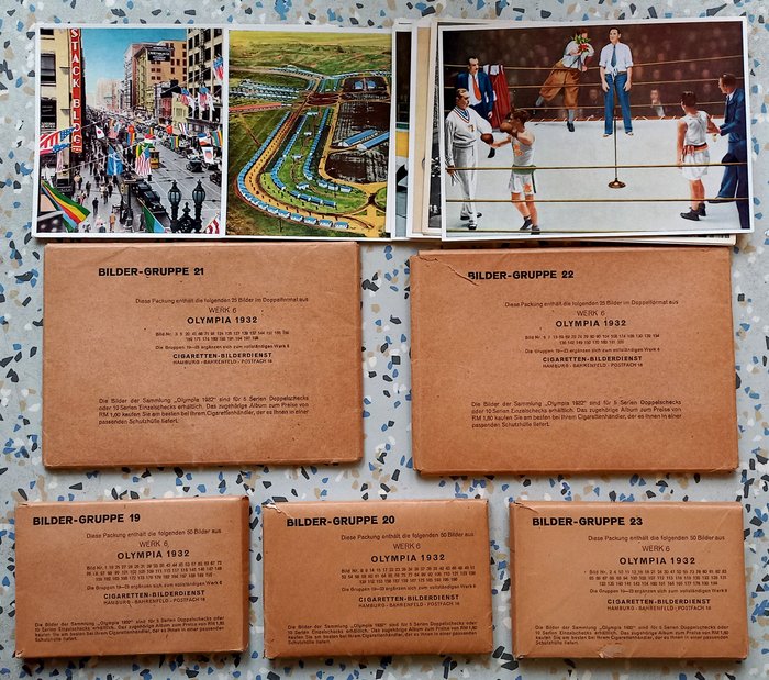 Germany - 200 trading cards "Olympia 1932" - complete set - Reemtsma Cigarettenfabrik - around 1932 - Postcard (200) - 1932-1932