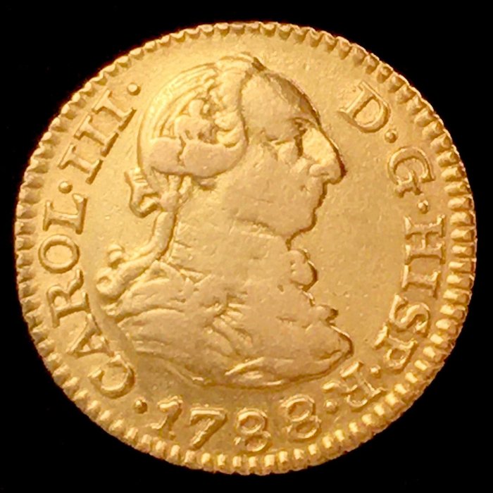 西班牙. Carlos III (1759-1788). 1/2 Escudo - 1788 M - Madrid - (R175)  (沒有保留價)