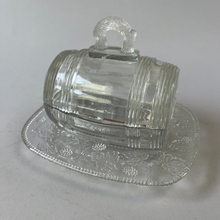 Marmeladentopf -  AJampot „Himbeeren“ – Glas dekoriert mit Himbeeren und Ranken. - Glas