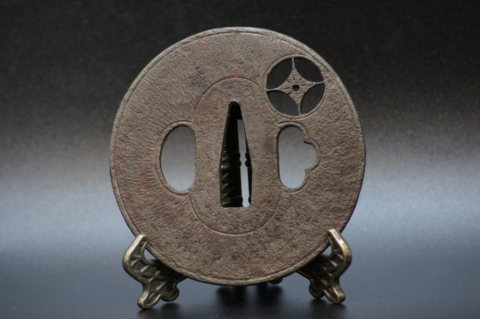 用阿弥陀鑢鋼製成的鐵鍵鑢 - 武士 - 日本