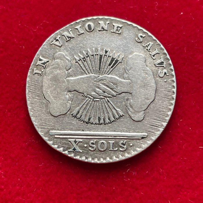 比利时, 国家 比利时 联合. 10 Sols 1790  (没有保留价)