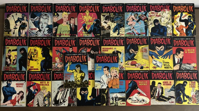 Diabolik anno VII completo - 26 Comic - Erstausgabe - 1968