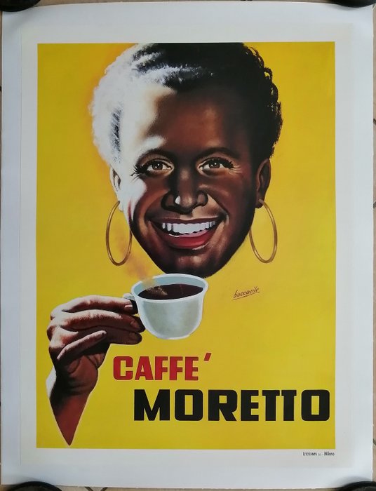 Gino Boccasile - Caffè Moretto - 1970s