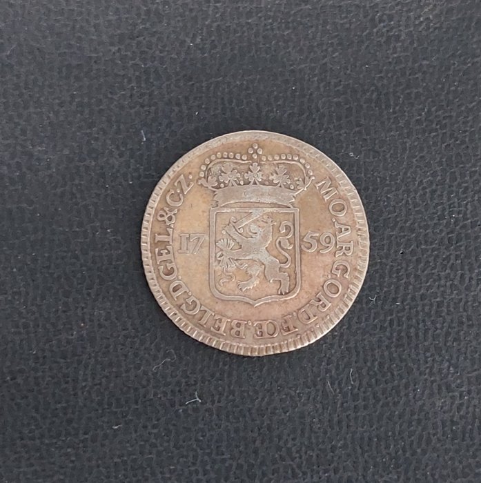 Países Baixos, Guéldria. 1/4 Gulden 1759  (Sem preço de reserva)