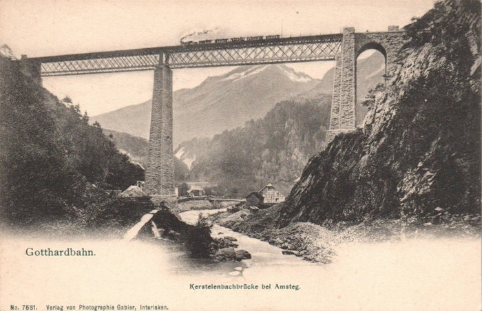 Schweiz - Dörfer, Städte, Berge in der Schweiz, sehr abwechslungsreich - Postkarte (173) - 1905-1957