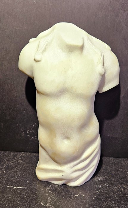 Sculpture, torso - 25 cm - Marble