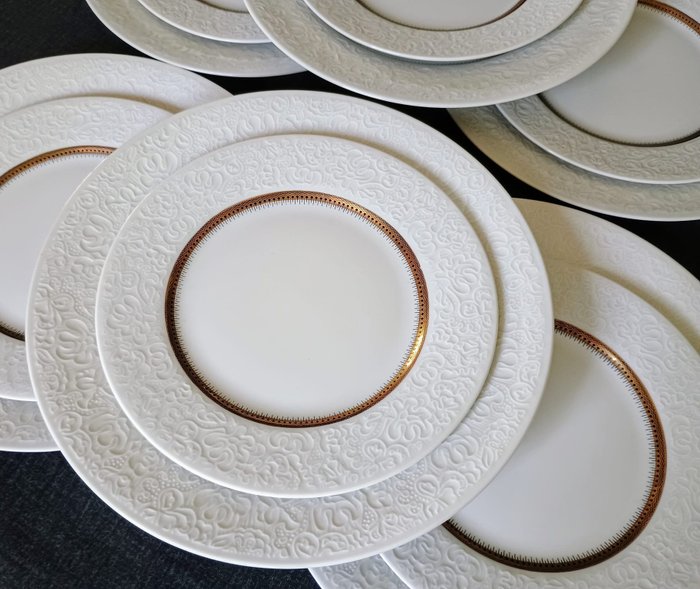 Hutschenreuther - Service de table pour le dîner (22) - Rinascimento - Or, Porcelaine