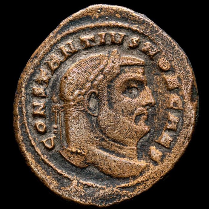 罗马帝国. 康斯坦丁修斯（公元305-306）. large follis Carthage, ca. A.D. 298/9. SALVIS AVGG ET CAESS FEL KART  (没有保留价)