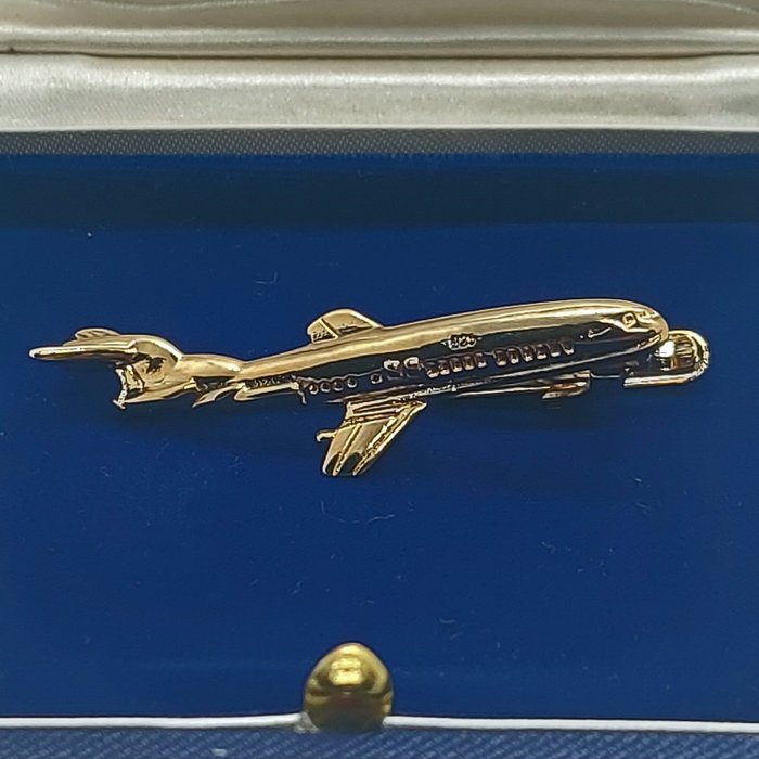 Gold-plated, 925 silver flyg. - Slipsklämma