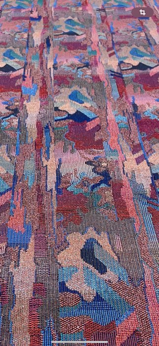 BEAUTIFUL 60 THREAD GOBELIN FABRIC WITH MULTICOLORED ABSTRACT DESIGN - Upholstery fabric  - 450 cm - 130 cm
