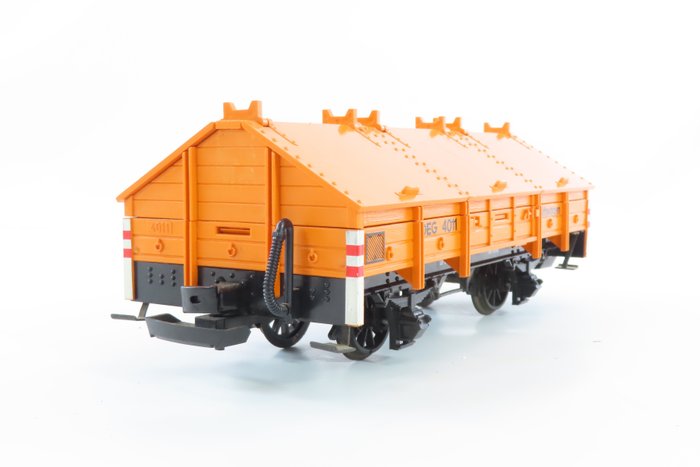 LGB G - 4011 - Vagón de tren de mercancías a escala (1) - "Vagón de válvulas" de 2 ejes, parte del tren de trabajo - OEG