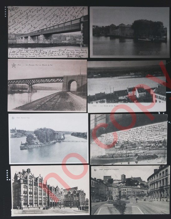 België - Kastelen en Monumenten - Ansichtkaarten (Set) - 1901-1940