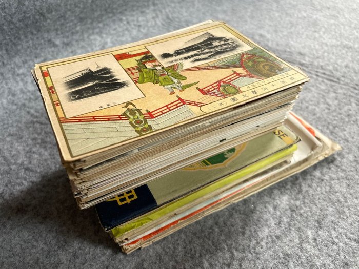 日本 - 第二次世界大战前的“著名神社寺庙及其珍藏的宝物” 1kg以上 - 明信片 (282) - 1915-1945