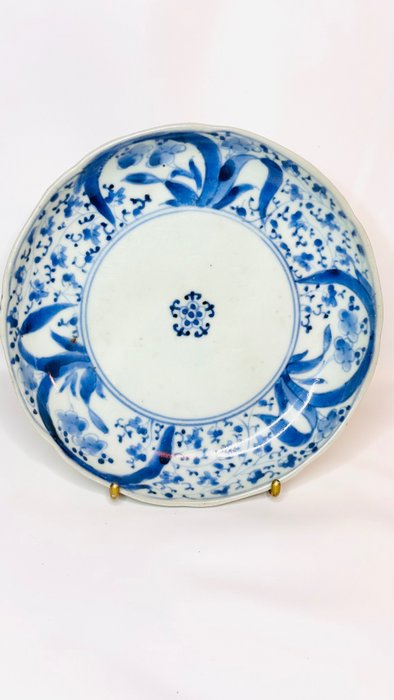 Porcelanowa miska z niebiesko-białą dekoracją - Chiny - Qing Dynasty (1644-1911)