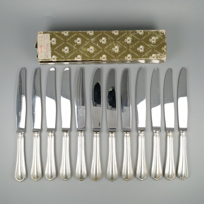 Christofle dinermessen model : Spatours - Cutlery set (12) - Silverplate