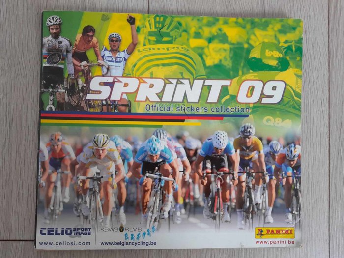 Panini sprint 09 - Volledig album handgesigneerd door o.a. Wouter Weylandt , Tom Boonen , Alejandro Valverde , - 2009 - Sports book 