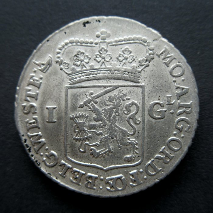 荷兰， 西弗里斯兰. Generaliteits Gulden of 1 Gulden 1764 (Republiek der Verenigde Nederlanden)  (没有保留价)