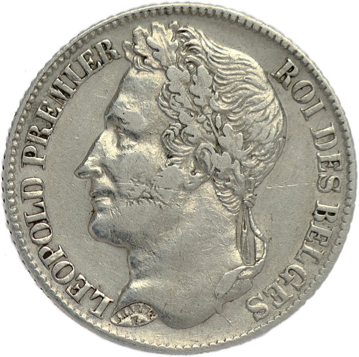 Belgium. Leopold I (1831-1865). 1 Franc 1844
