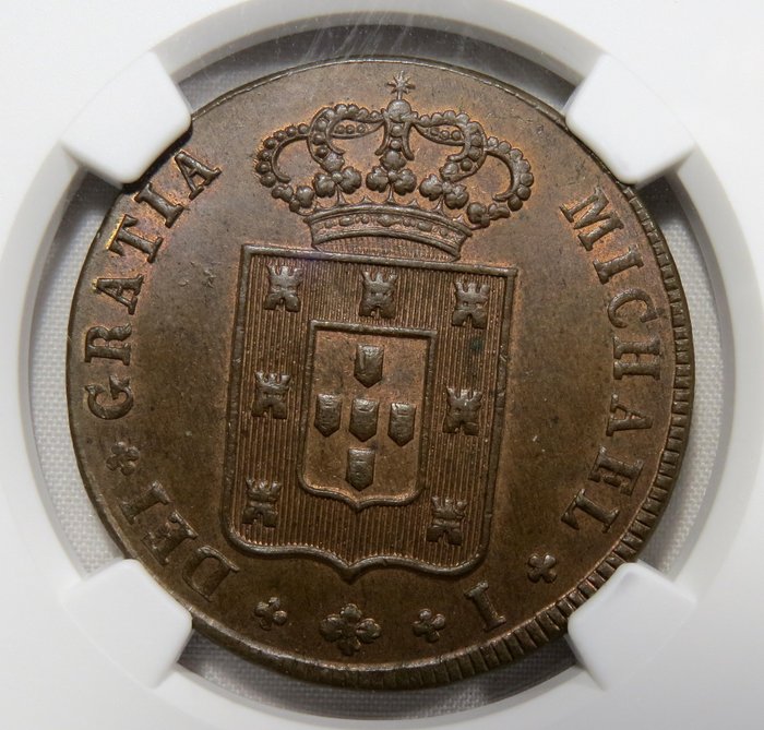 Πορτογαλία. D. Miguel I (1828-1834). X Reis 1831 NGC MS64