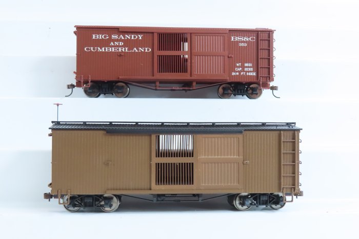 Spectrum On30 - 27637 - Model train freight carriage (2) - 2 Four-axle 'Box Car' - Big Sandy & Cumberland