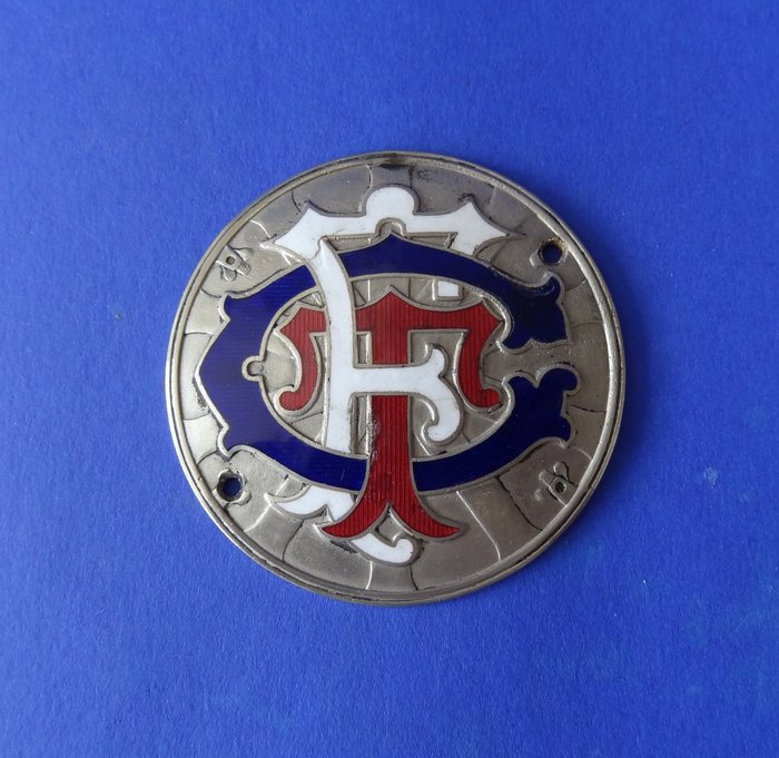 法國旅遊俱樂部搪瓷汽車徽章 +/-1935 - - - 直徑 6 厘米 - n.v.t. - 1935