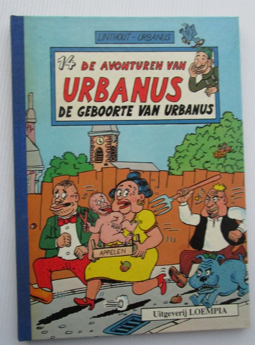 Urbanus -  Loempia luxe uitgave 14 met bijlage - De geboorte van Urbanus - 1 Album - Erstausgabe - 1987