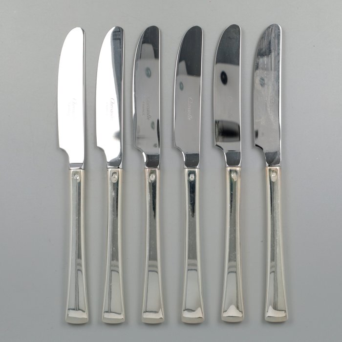 Christofle model: Concorde (J.P. Hamard) Dessertmessen NO RESERVE - Cutlery set (6) - Silver-plated