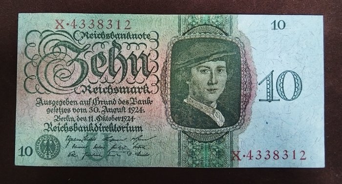 德国. - 10 Reichsmark 1924 - Pick 173a