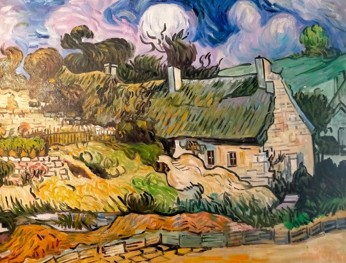 Mario Franzini (1942-2019), da Van Gogh - Case con tetto di Paglia, Cordeville
