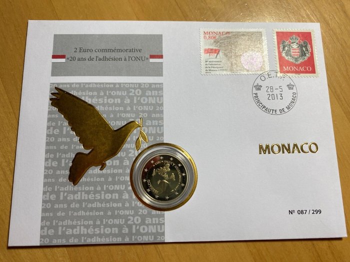 Monaco. 2 Euro 2013 "UNO-Beitritt" - im Numisbrief Proof