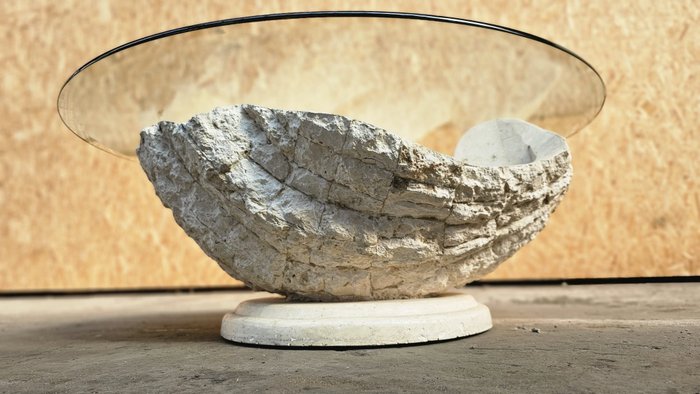Magnussen Ponte - 咖啡桌 - 大理石, 玻璃, 麥克坦石