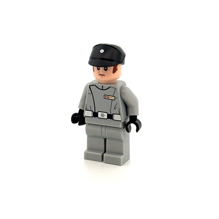 Lego - Imperial Officer - Light Bluish Gray Uniform - Zeldzame fig uit Detah star set !