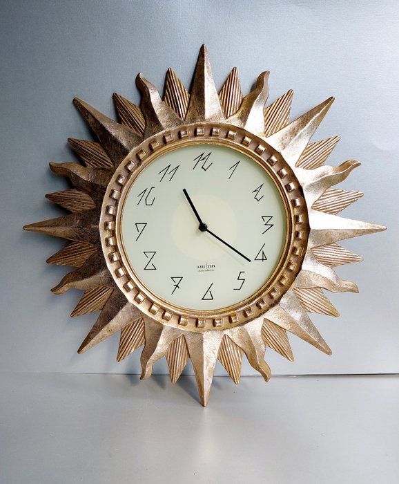 Wall clock - Karlsson -  Vintage Gold-plated, Resin/Polyester - 1980-1990