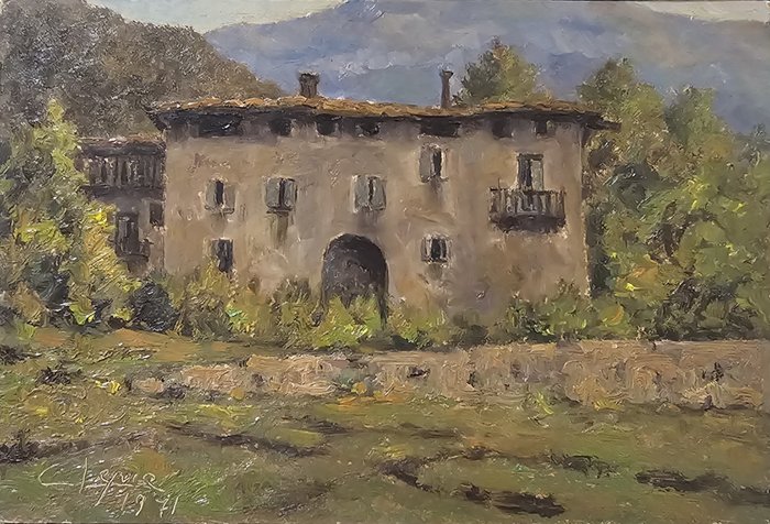 Cesare Lepre (XX) - Casa rustica in Trentino