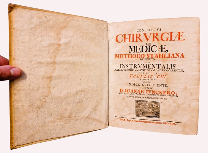 Juncker - Conspectus Chirurgiae Tam Medicae - 1731