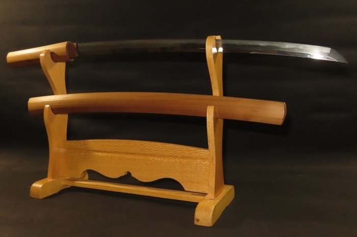 武士刀 - 玉金 - Long Wakizashi w/White Sheath : A3-798 - 日本 - Muromachi period (1333-1573)  (没有保留价)