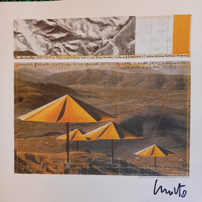 Christo (1935-2020) - Ombrelli  giallo
