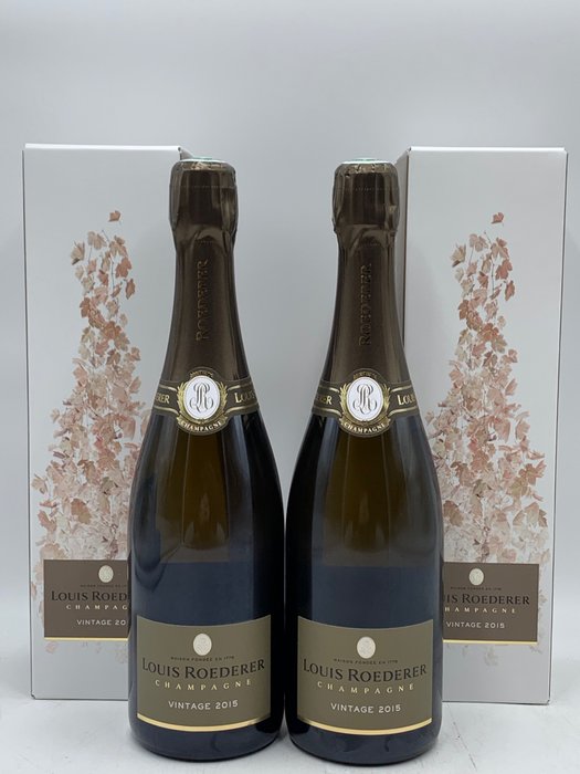 Louis Roederer, Vintage 2015 - 香槟地 Brut - 2 Bottles (0.75L)
