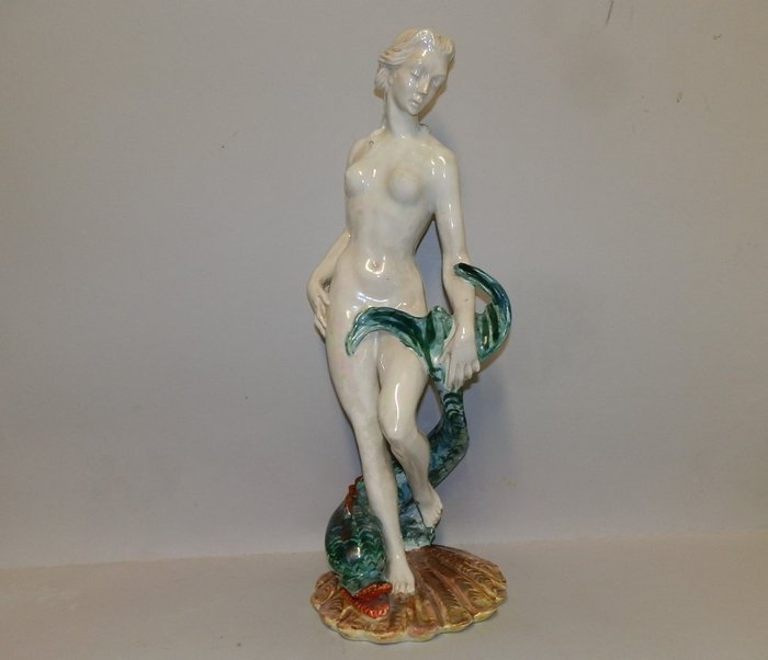 I.C.A.P. Gualdo Tadino - 小雕像 - nudo con pesce - 陶瓷