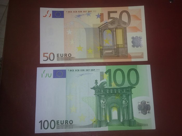 Den Europæiske Union - Italien. - 50 + 100 Euro 2002 - Duisenberg J004